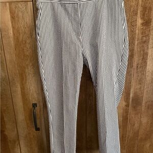 Chic Navy and White Striped Pants